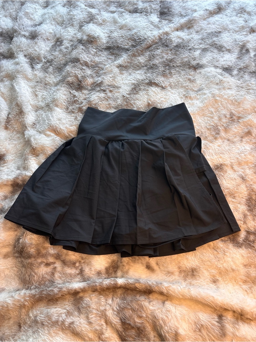 HALARA Taylor Swift Black Circle Skirt with Pleated Panels and built in shorts